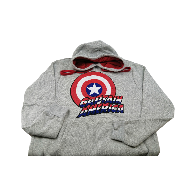 Cerdo Distinguir Aplastar Sudadera Gris Capitán América Marvel