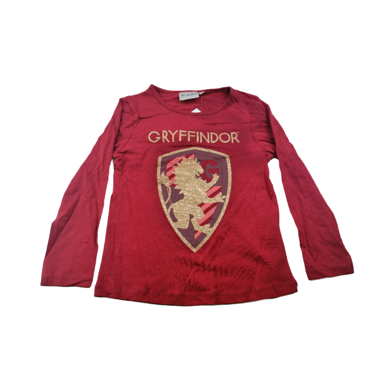 Camiseta Roja Manga Larga Niño Gryffindor Harry Potter