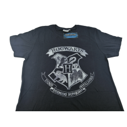 Camiseta Negra Hogwarts Harry Potter