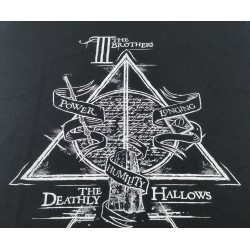 Camiseta Negra Reliquias de la Muerte Harry Potter