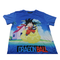 Camiseta Azul para niño Goku Nube Dragon Ball