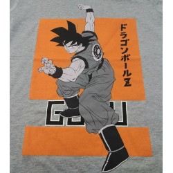 Camiseta Gris y Naranja Goku Dragon Ball Z