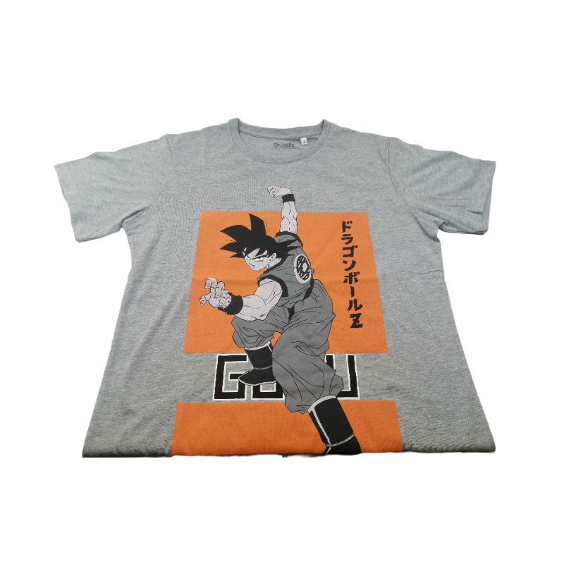 Camiseta Gris y Naranja Goku Dragon Ball Z