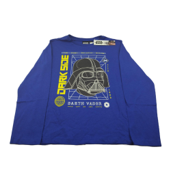 Camiseta Manga Larga Niño Azul Darth Vader Star Wars