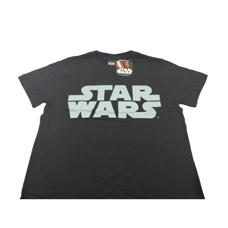 Camiseta Star Wars logo gris