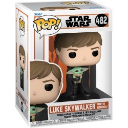Figura POP Luke Skywalker con Grogu The Mandalorian Star Wars