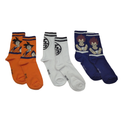 Pack 3 Calcetines Naranja, Blanco y Azul Dragon Ball Z