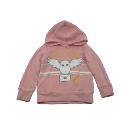 Sudadera Capucha Niña Rosa Hogwarts Harry Potter