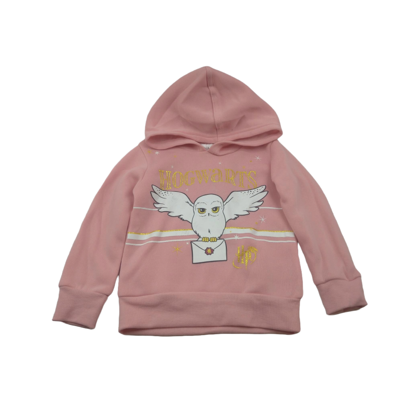 Sudadera Capucha Niña Rosa Hogwarts Harry Potter