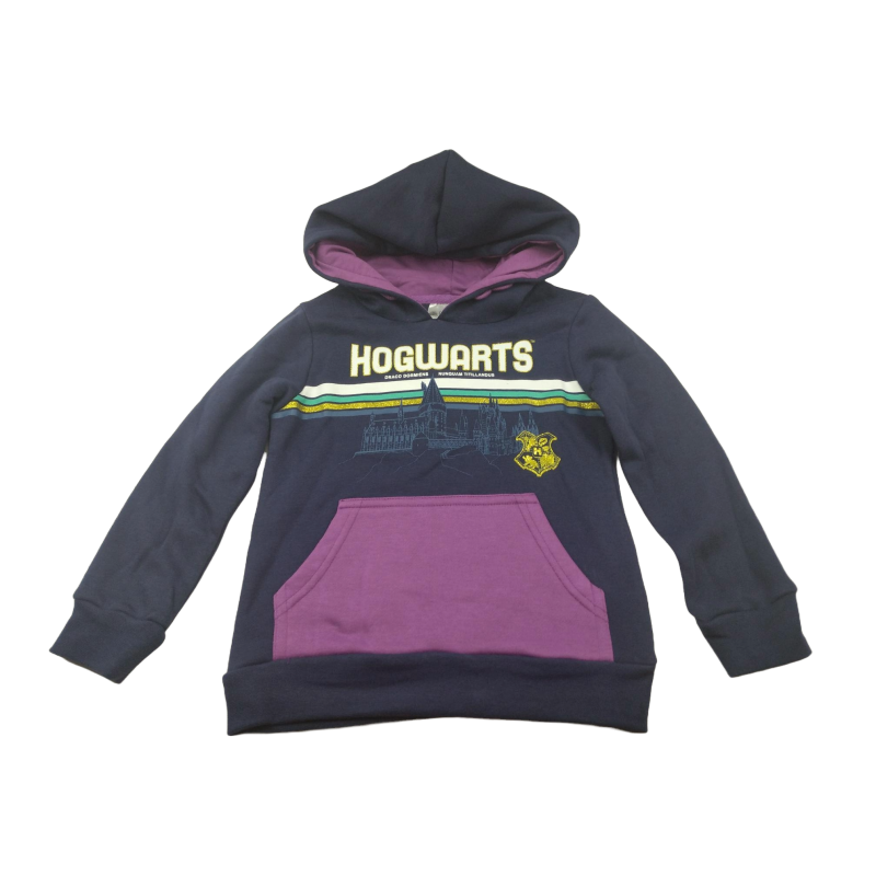 Sudadera Capucha Niño Azul Hogwarts Harry Potter