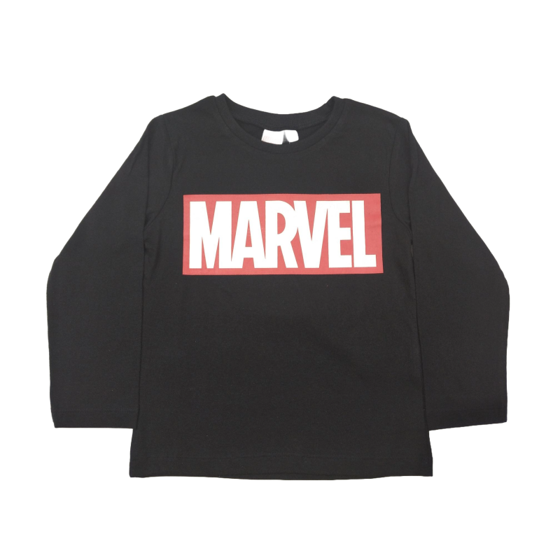 Camiseta Manga Larga Niño Negra Marvel