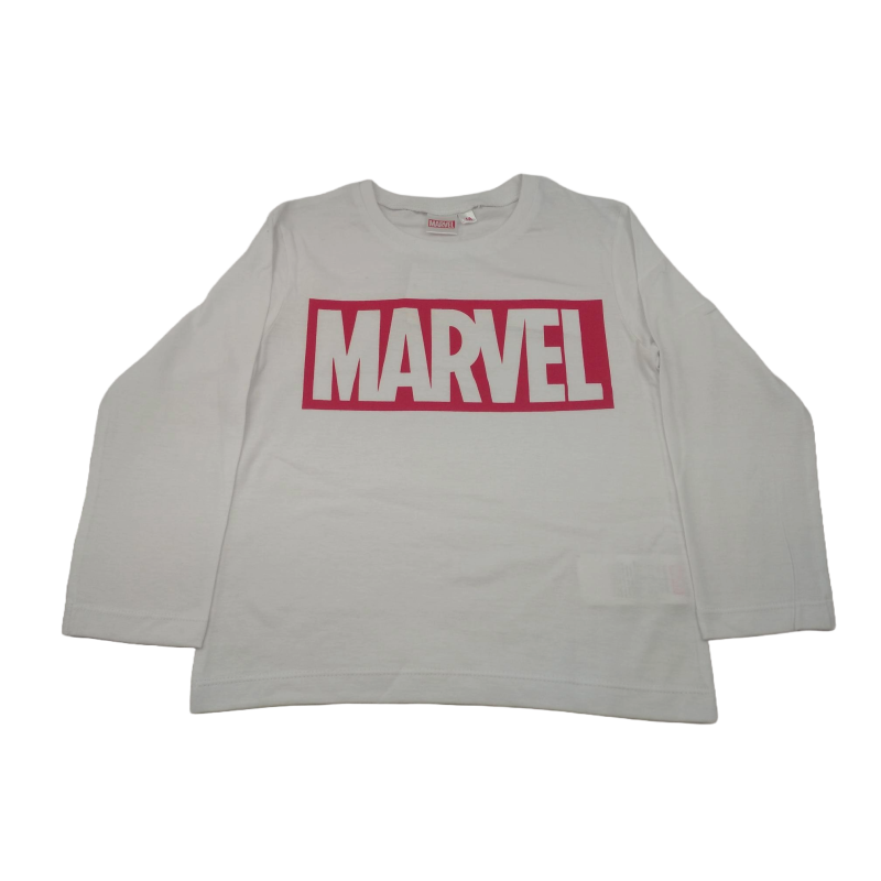 Camiseta Manga Larga Niño Blanca Marvel