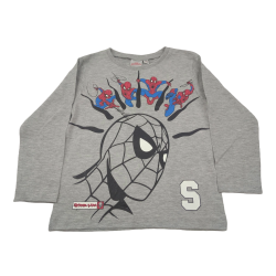 Camiseta Manga Larga Niño Gris Spider-Man Marvel