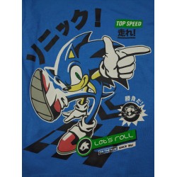Camiseta Manga Larga Niño Azul Sonic
