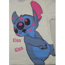 Camiseta Manga Larga Niño Blanca Stitch Disney