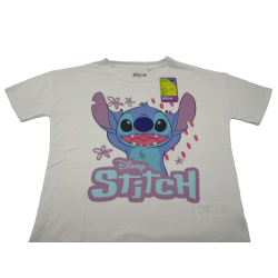 Camiseta Blanca Stitch Lilo & Stitch Disney