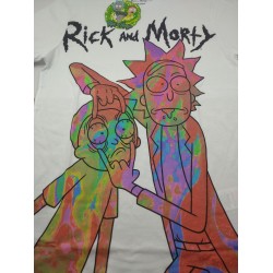 Camiseta Blanca Rick & Morty Colores