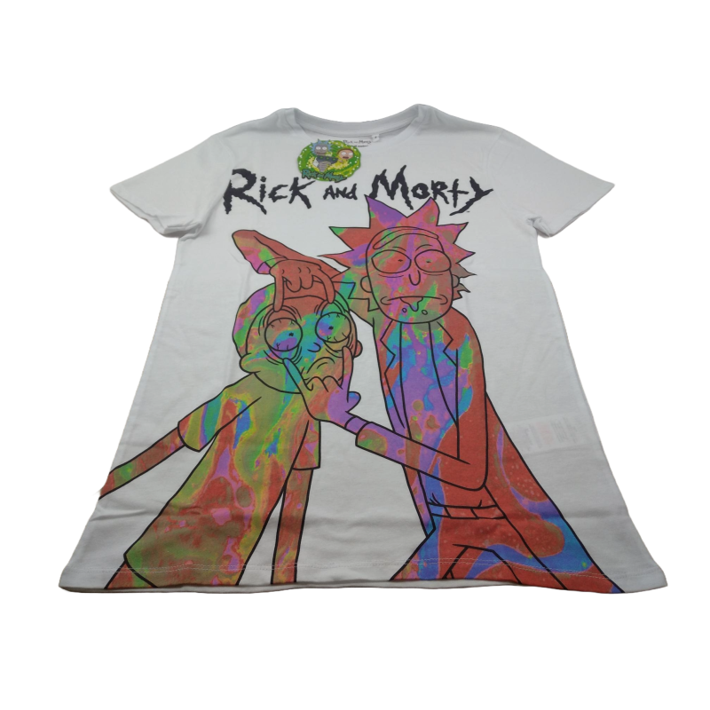 Camiseta Blanca Rick & Morty Colores