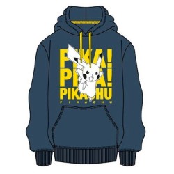 Sudadera Capucha Azul Oscura Pikachu Pokémon