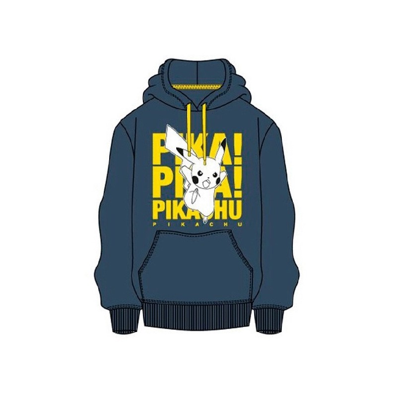 Sudadera Capucha Azul Oscura Pikachu Pokémon