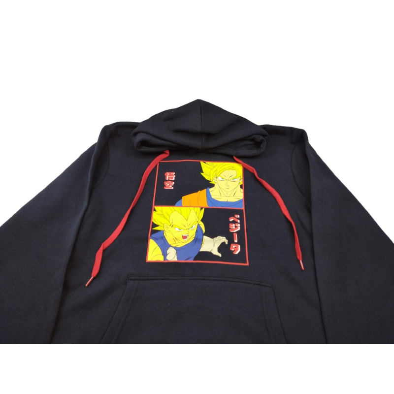 Sudadera Capucha Azul Oscura Goku y Vegeta Dragon Ball Z