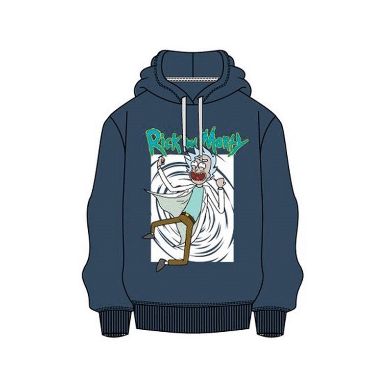 Sudadera Capucha Azul Oscura Rick Rick and Morty