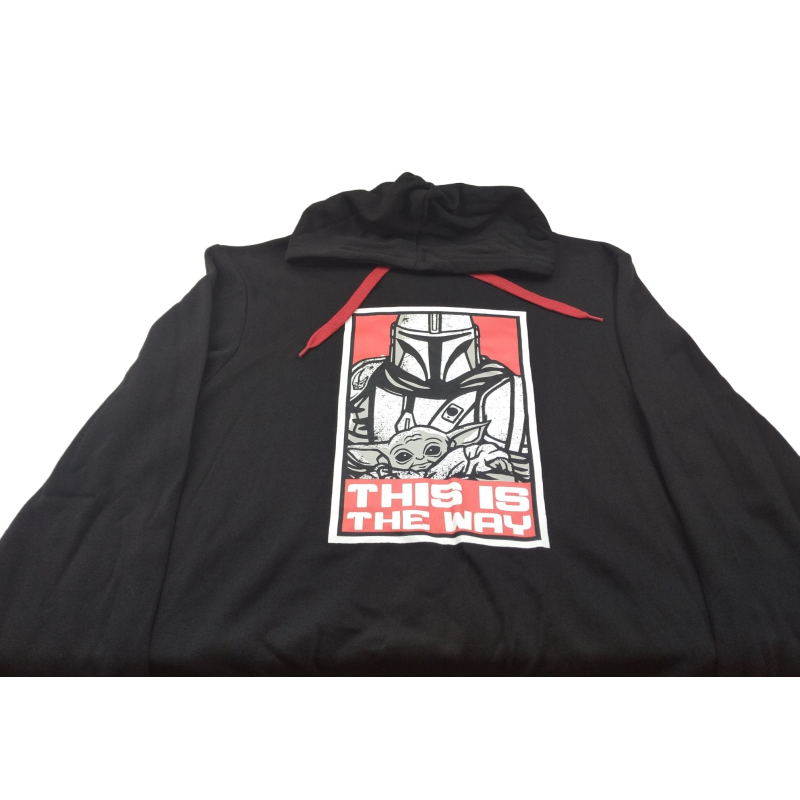 Sudadera Capucha Negra This is the Way The Mandalorian Star Wars