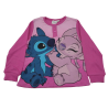 Pijama Largo Niña Rosa Stitch y Angel Disney