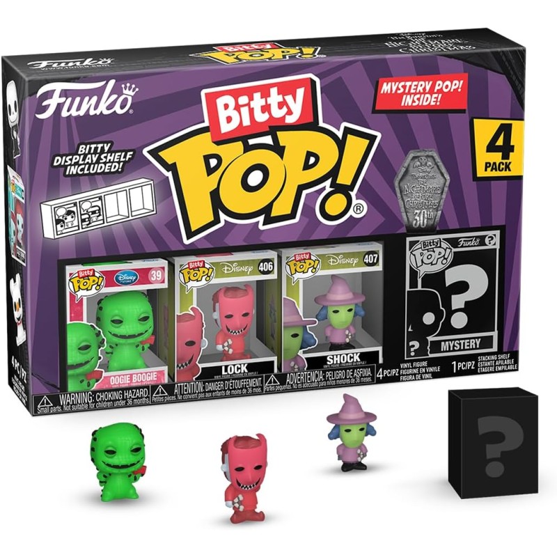 POP Bitty Pack 4 Figuras Oogie Boogie Pesadilla antes de Navidad