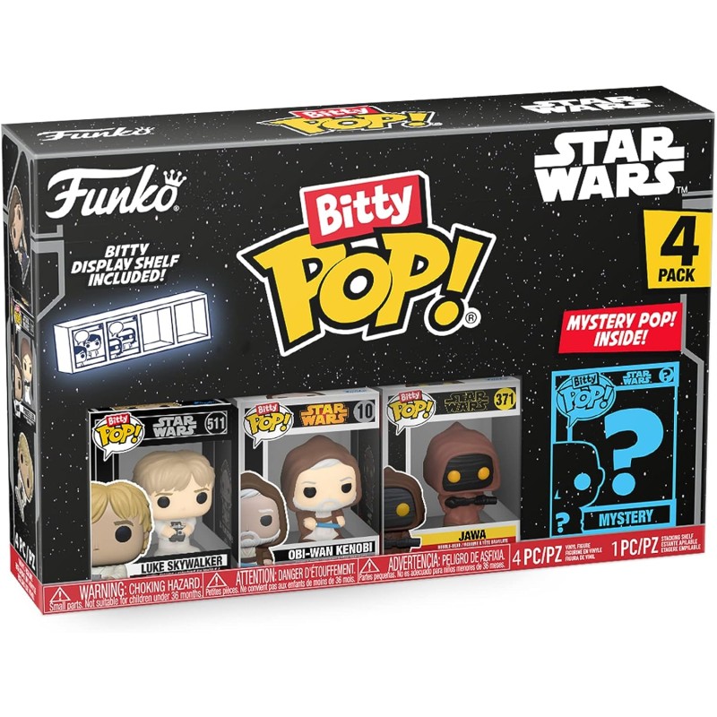 POP Bitty Pack 4 Figuras Luke Skywalker Star Wars