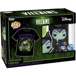 Pack Figura POP Maléfica (Brillantina) & Camiseta Maléfica Disney