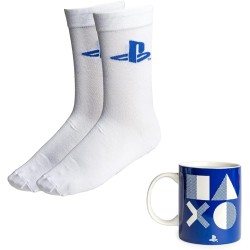 Pack Taza Cerámica 300 ml y Calcetines (41-46) Playstation