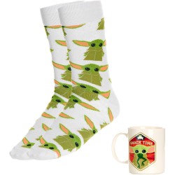 Pack Taza Cerámica y Calcetines (41-46) Baby Yoda The Mandalorian Star Wars