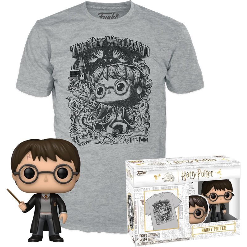 Pack Figura POP Harry Potter & Camiseta Harry Potter