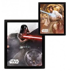 Poster 3D Vader vs Skywalker Star Wars 28,7 x 23,9 x 4,8 cm