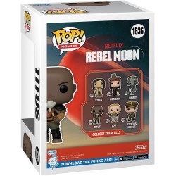 Figura POP Titus Rebel Moon de Netflix (CAJA EXTERIOR UN POCO DETERIORADA)
