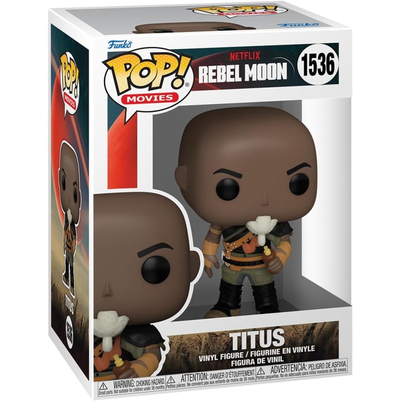 Figura POP Titus Rebel Moon de Netflix (CAJA EXTERIOR UN POCO DETERIORADA)