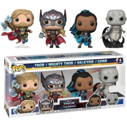 Figuras POP Thor, Mighty Thor, Valkyrie & Gorr Cuatro figuras de Edicion Especial