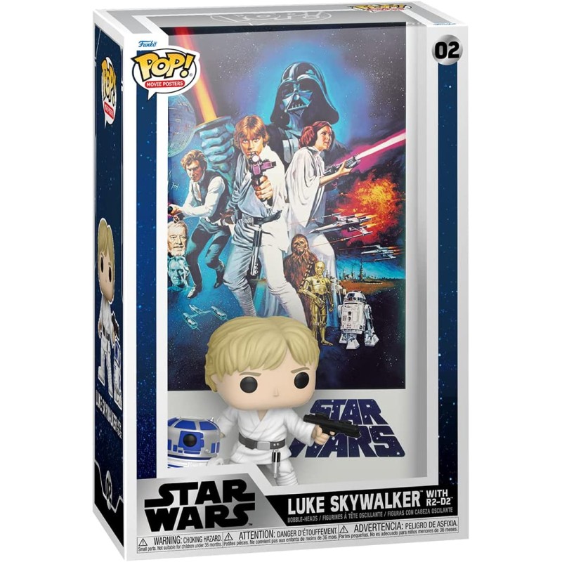 Figura POP Movie Posters Luke Skywalker con R2-D2 Star Wars (Caja exterior un poco deterirada)