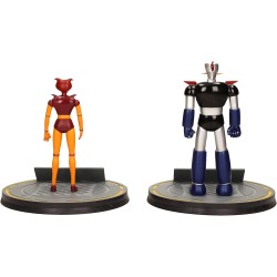 Set 2 Figuras Coleccionables Mazinger Z y Afrodita A con Peana de Exposición, 18 cm y 15 cm