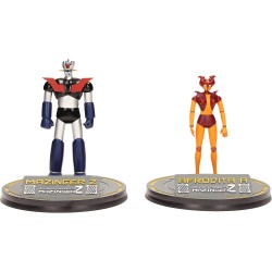 Set 2 Figuras Coleccionables Mazinger Z y Afrodita A con Peana de Exposición, 18 cm y 15 cm