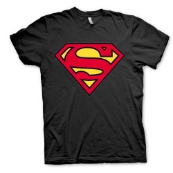 Camiseta Negra Superman Logo 